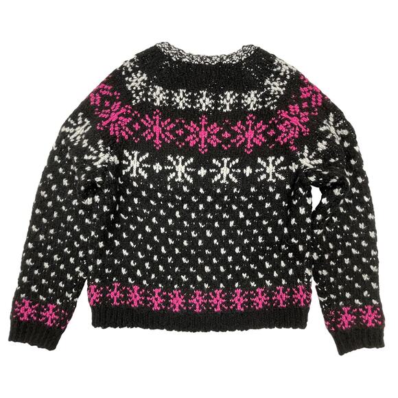 J.Crew Jacquard Snowflake Sweater Sz S New $168 Relaxed Chunky Knit Wool Alpaca - Picture 6 of 10